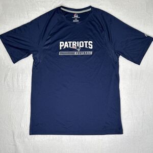 Majestic Patriots Football Shirt Men’s Large Blue Cool Base New England